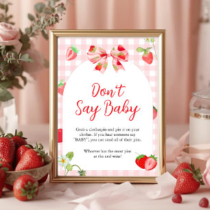 Jemand ist süß wie Beeren Nicht Baby-Tisch-Schil Poster
