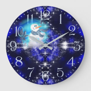 Jemand Lieben Sie emotionale Snowman Sparkle Große Wanduhr