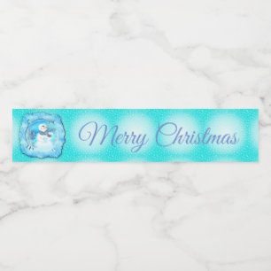 Jemand Lieben Sie emotionaler Schneemann Wasserflaschenetikett