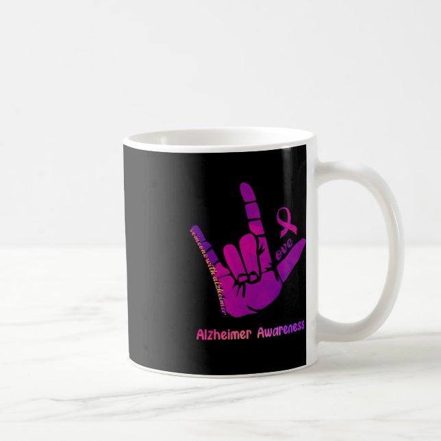 Jemand mit Alzheimer Liebe Alzheimer Awareness Sh Kaffeetasse (Rechts)