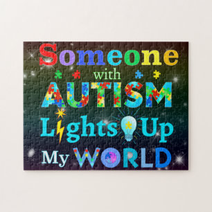 Jemand mit AUTISM Lights up my WORLD Puzzle