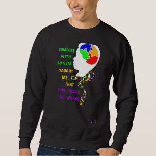 Jemand mit Autismus lehrte mich Autismus Spectrum Sweatshirt
