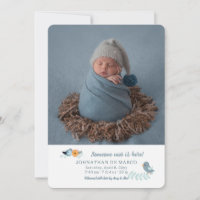 Jemand Neu ist hier Foto Geburtserklärung Ankündig