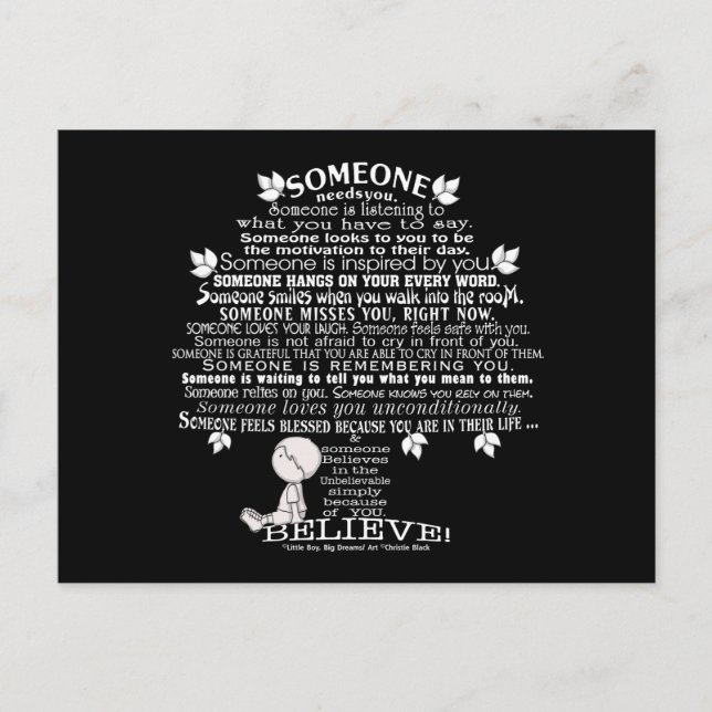 JEMAND POSTKARTE (Vorderseite)