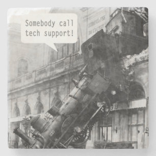 Jemand ruft den technischen Support-Zug Wreck an Steinuntersetzer