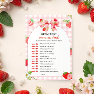 Jemand süß wie Beeren - Babyparty   Errate Wer Einladung