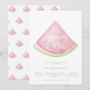 Jemand Sweet Wasserfarbe Wassermelone Duschdesign Einladung