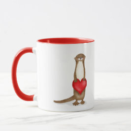 Jemand totaler Lieben niedliche Otter mit Herz-Tas Tasse