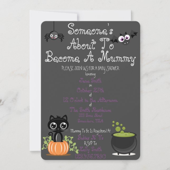 Jemand wird bald Mama sein Einladung (Vorderseite)