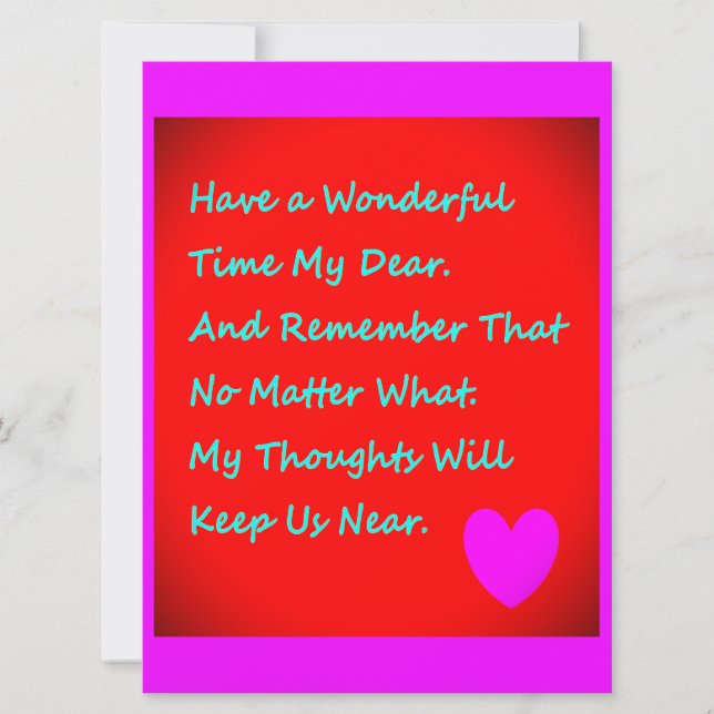 Jemandem, der etwas Besonderes mit Worten zu sagen (Vorderseite)