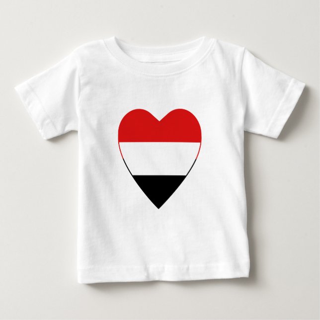 Jemen Flag Herz T - Shirt (Vorderseite)
