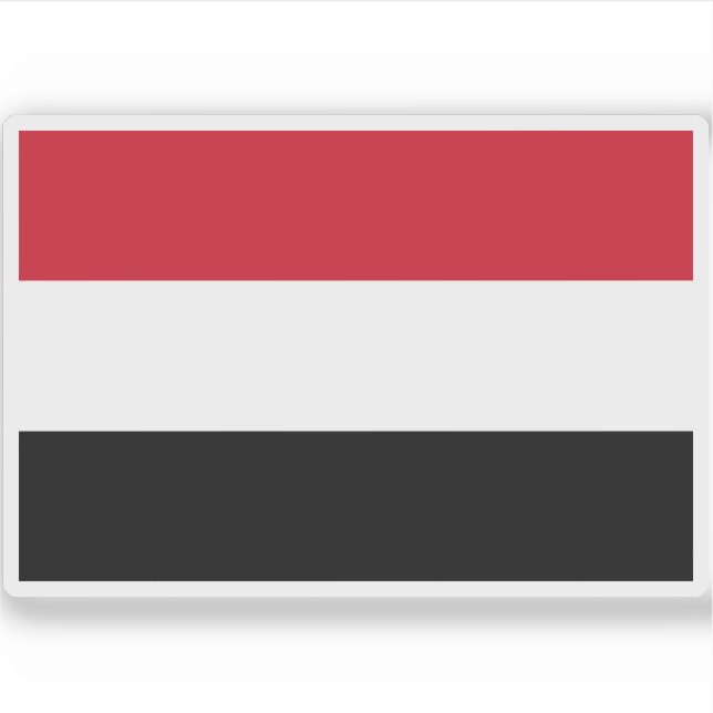 Jemen-Flagge Aufkleber (Vorderseite)