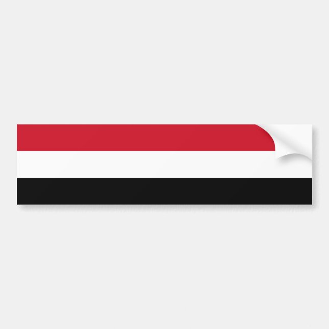 Jemen-Flagge Autoaufkleber (Vorne)