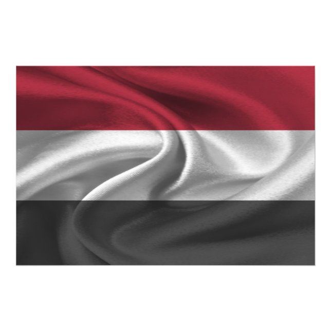 Jemen-Flagge Fotodruck (Vorne)