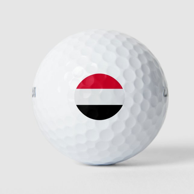 Jemen-Flagge Golfball (Vorderseite)