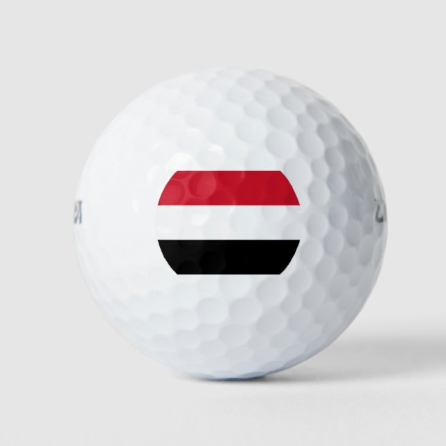 Jemen-Flagge Golfball (Vorderseite)