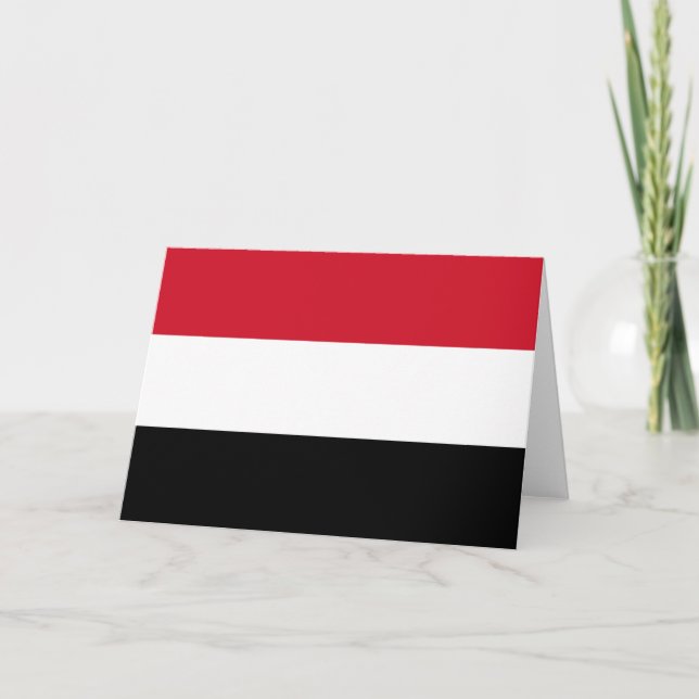 Jemen-Flagge Karte (Vorderseite)
