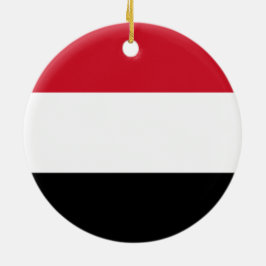 Jemen-Flagge Keramik Ornament