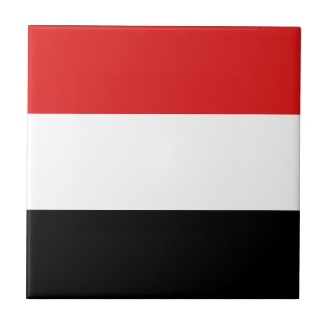 Jemen-Flagge Keramikfliese (Vorderseite)