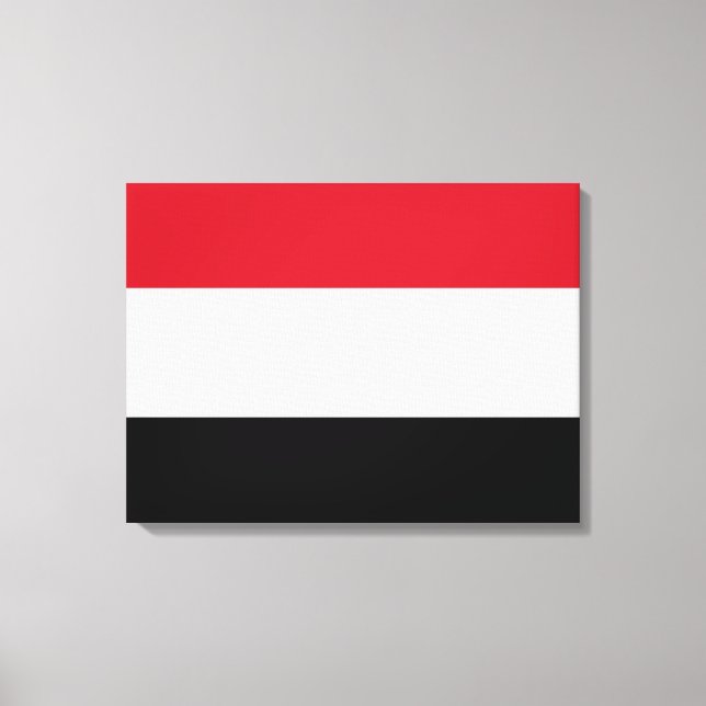 Jemen-Flagge Leinwanddruck (Vorderseite)