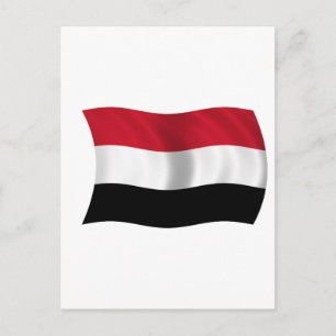 Jemen-Flagge Postkarte