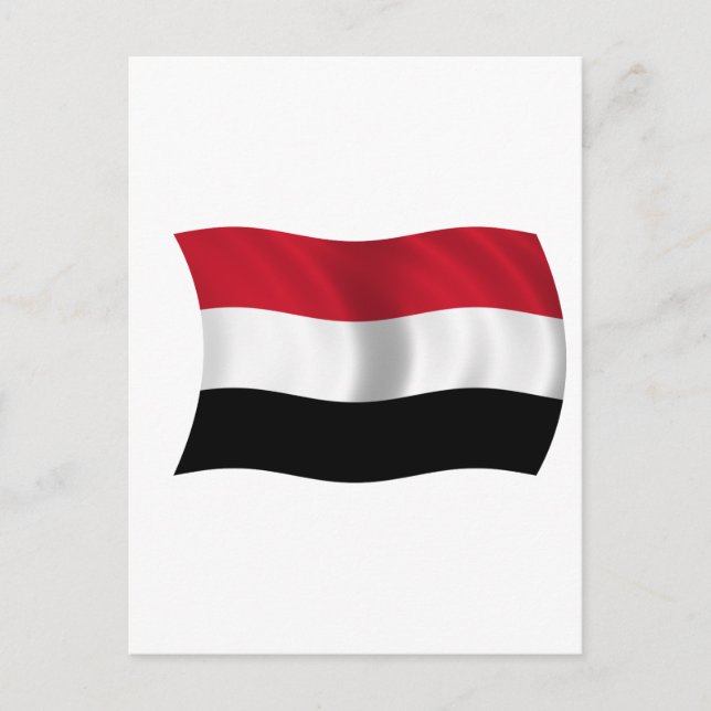 Jemen-Flagge Postkarte (Vorderseite)