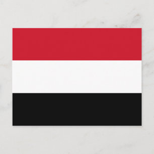 Jemen-Flagge Postkarte