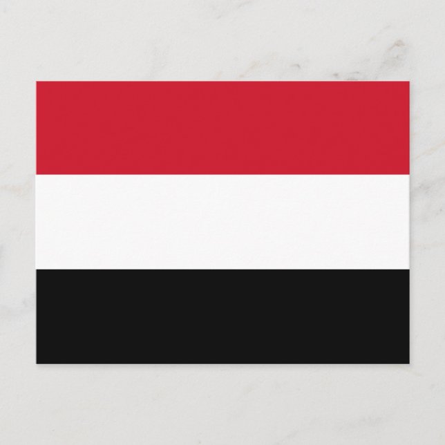 Jemen-Flagge Postkarte (Vorderseite)