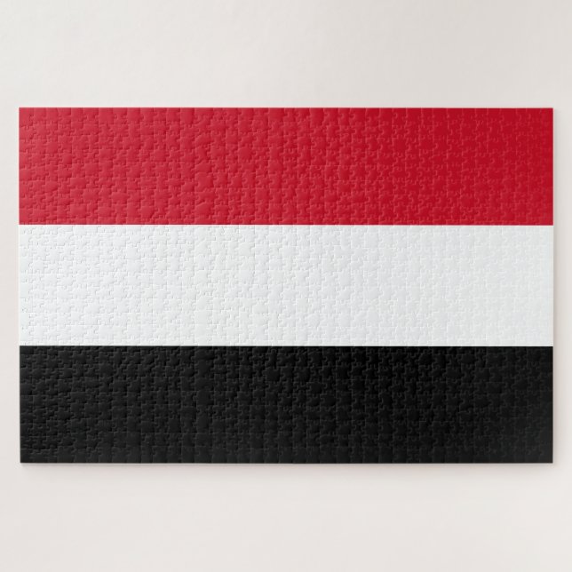Jemen-Flagge Puzzle (Horizontal)
