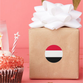 Jemen-Flagge Runder Aufkleber