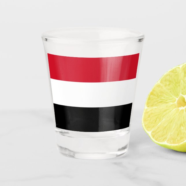 Jemen-Flagge Schnapsglas (Vorderseite)