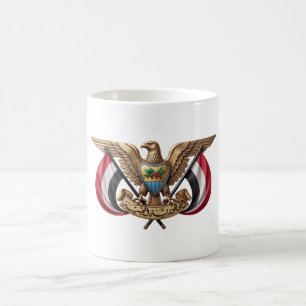 Jemen Landeswappen Symbol Emblem Flagge Habicht Kaffeetasse