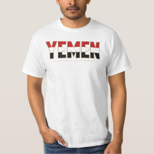 Jemen Nationale Flaggentypografie Bekleidung & Ges T-Shirt