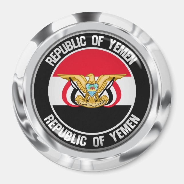Jemen-RundEmblem Magnet (Vorne)