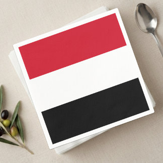 Jemen-Tücher, Jemenitische Flagge Party / Sportfan Serviette