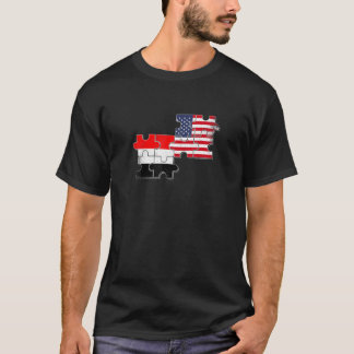 Jemen USA Jemeniten Amerikanische Flagge T-Shirt