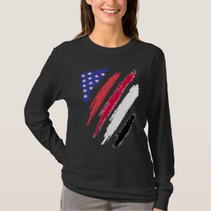 Jemenitisch-amerikanischer Patriot gewachsenes Her T-Shirt