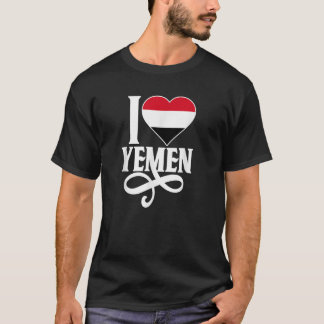 jemenitischer Stolz I Liebe Jemen Flagge in Shirt