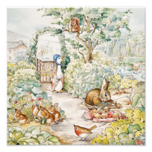 Jemima Puddle Duck im Garten von Herrn Mc Gregor Fotodruck