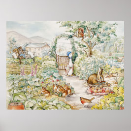 Jemima Puddle Duck im Garten von Herrn Mc Gregor Poster