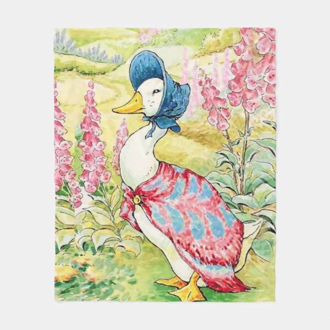 "Jemima Puddle Duck" von Beatrix Potter Fleecedecke (Vorderseite)
