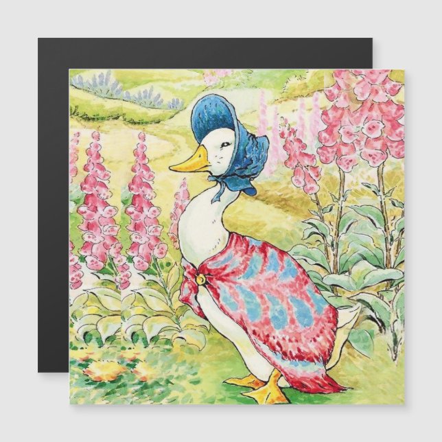 "Jemima Puddle Duck" von Beatrix Potter Magneteinladung (Vorne/Hinten)