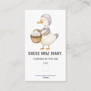 Jemima PuddleDuck schätzt wie viele Baby Showspiel Begleitkarte