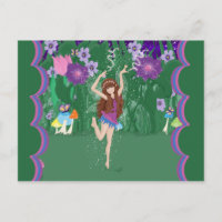 Jen tanzende Blume Fairy Postcard