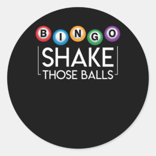 Jene Bingo-Erschütterung Ball-lustiger Runder Aufkleber