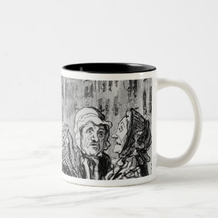 Jene Kometen sagen sie immer großes voraus Zweifarbige Tasse