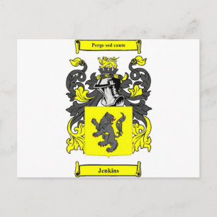 Jenkins (Englisch) Wappen Postkarte
