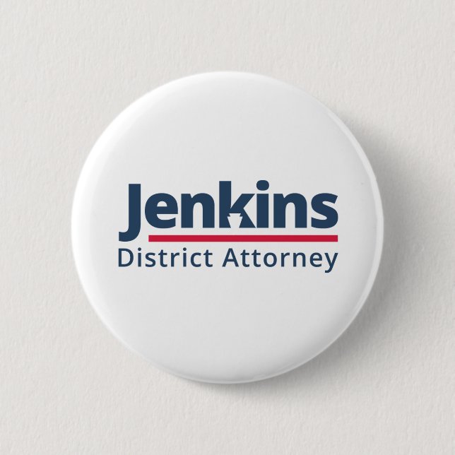 Jenkins für Bezirksstaatsanwalt Button (Vorderseite)