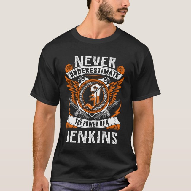 JENKINS - Personalisiert nie unterschätzen T-Shirt (Vorderseite)