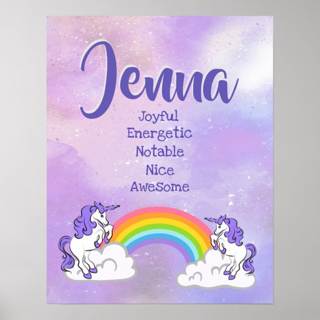 Jenna Name Poster (Vorne)